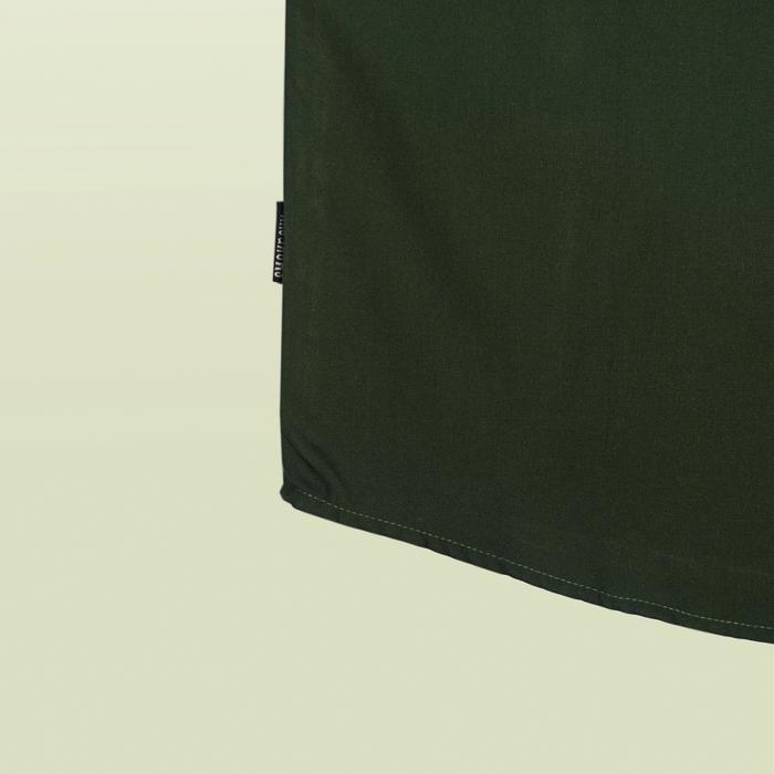 TERJAMIN SMOKE Workshirt Kemeja 'CHILLERS' Hijau Army Kain nyaman casual pria slim fit motor outdoor