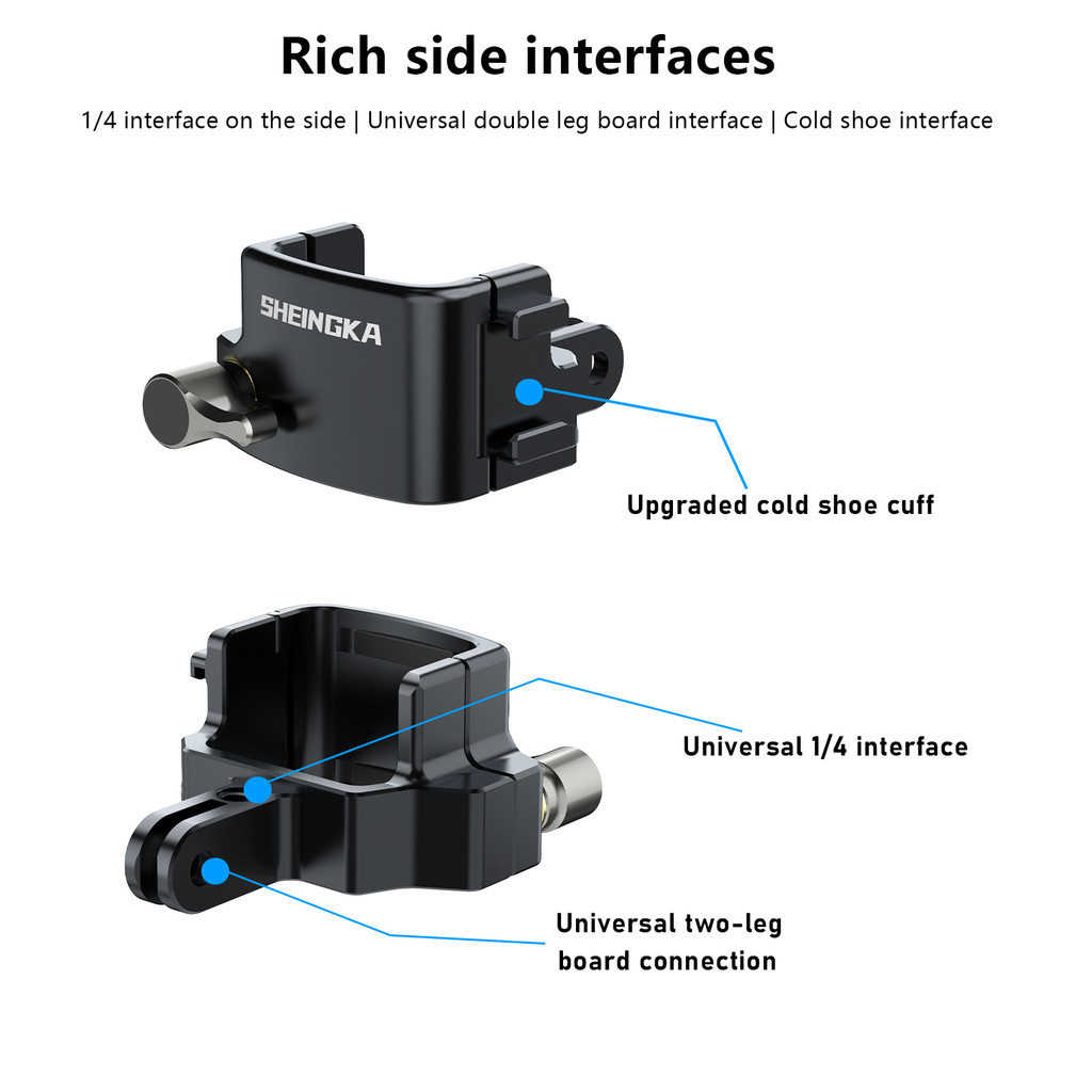 For Pocket3 Aluminum Alloy Quick Release Protective Frame Cold Shoe Quick Release Mount for DJI Osmo