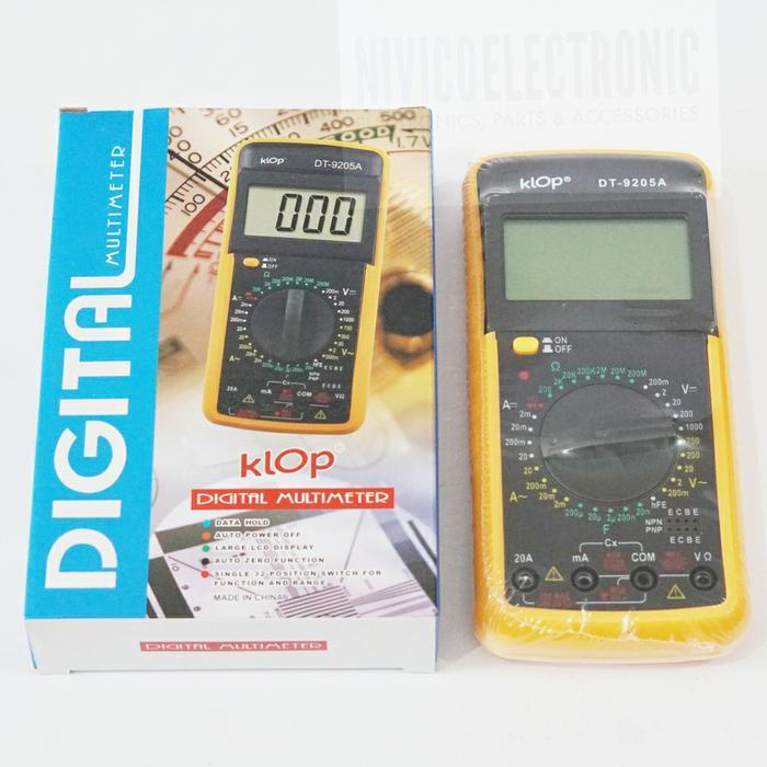 Avometer Multitester Digital Klop Dt9205A