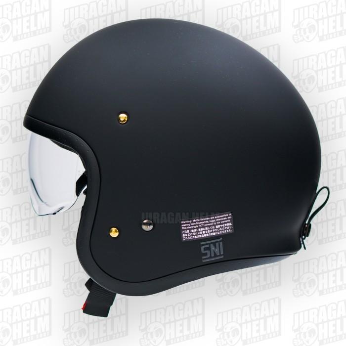 Terlaris Shoei Jo Matt Black Half Face
