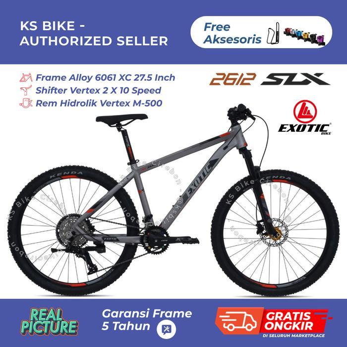 MTB Exotic 2612 SLX 27.5 Inch by Pacific Bike Frame Inner Cable Alloy 2 x 10 Speed Rem Hidrolik Disc