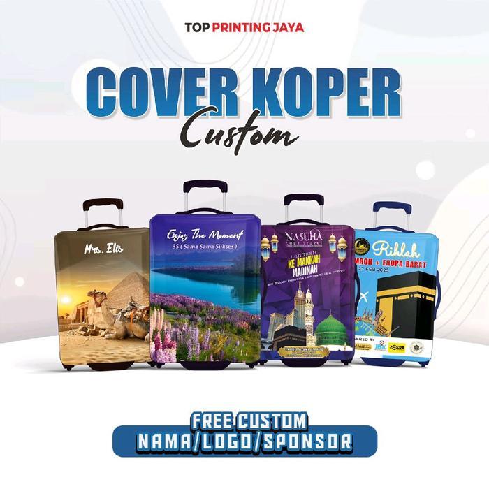 Top Printing Jaya Sarung Koper Custom Cover Koper Pelindung Koper Bahan Elastis Full Print Design