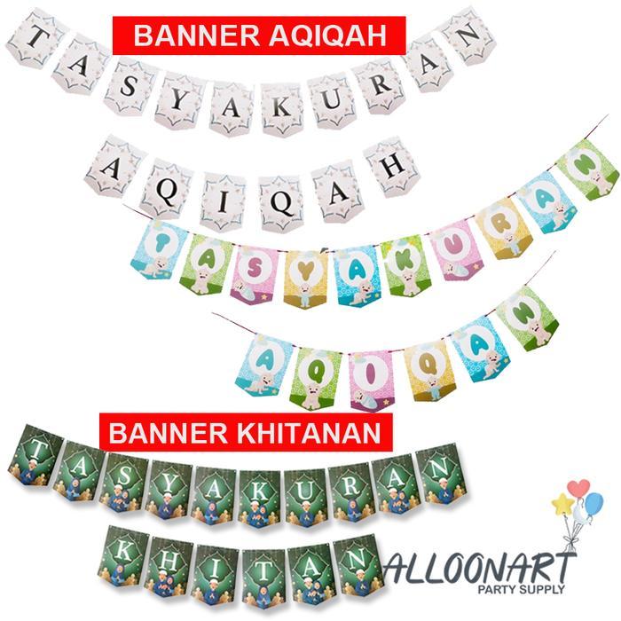 Banner Tasyakuran Khitan/Banner Flag Khitanan/Aqiqah