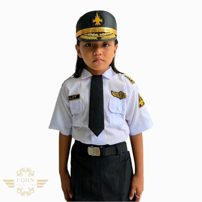Seragam Profesi Anak/Baju Profesi Anak/ Pilot Anak Cewek (Free Packing Kardus)