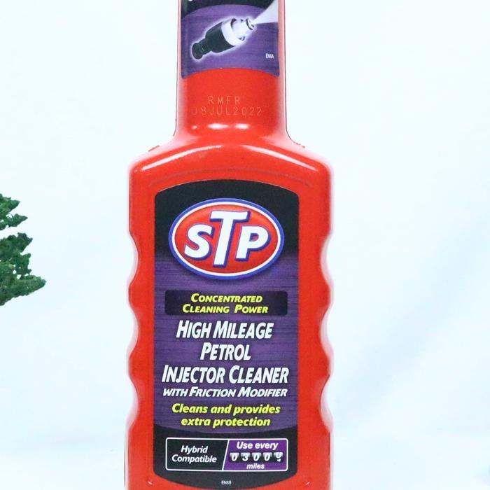 Stp High Mileage Petrol Injector Cleaner 200Ml Cairan Pembersih Injeksi Bensin Mobil Motor Original