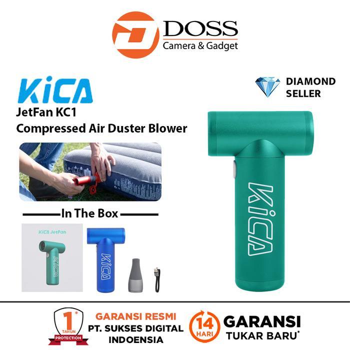Kica JetFan KC1 Alat Peniup Udara Elektrik Portabel dengan Nozzle, Pengisi Daya USB-C, Bodi Ringkas 