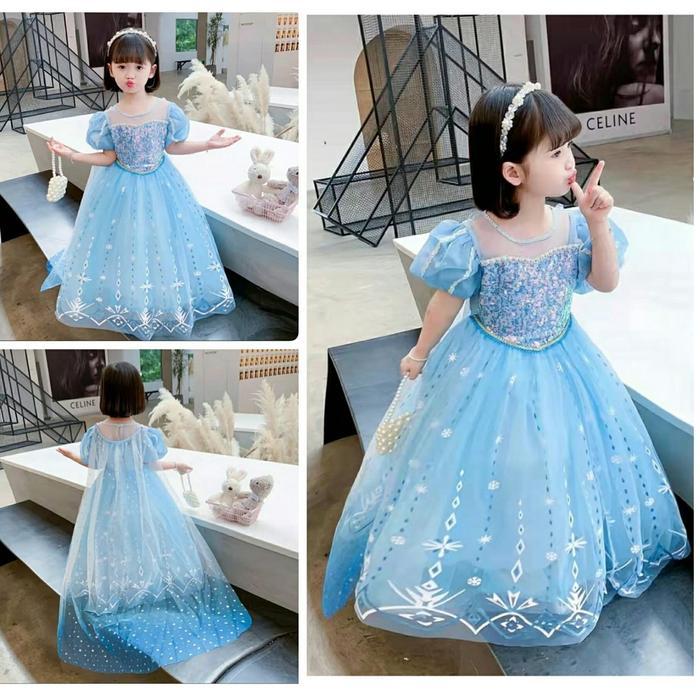 Baju Frozen Anak Perempuan Baju Baju Princess Kostum Frozen Baju Putri Baju Gaun Anak Frozen Baju
