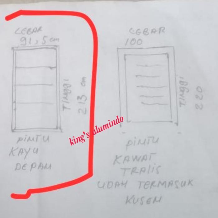 pintu tralis kawat nyamuk - pintu tralis custom