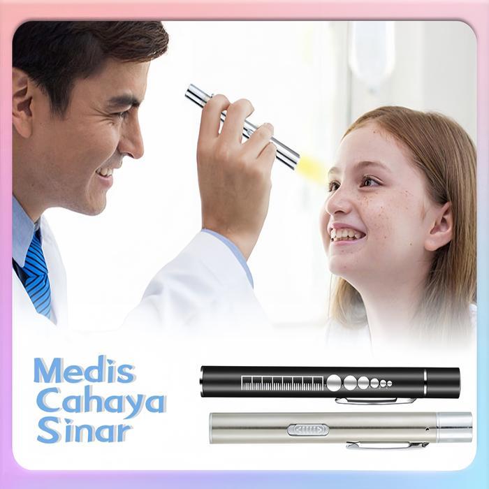 Senter Pena LED Medis Dokter Senter Diagnosis Mata Medis Senter Berkemah Mendaki Gunung USB Mini