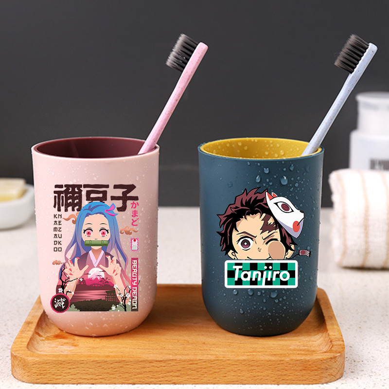 Demon Slayer Water Cup Toothbrush Cup Kamado Tanjirou Anime Mouthwash Cup Children's Water Cups Boy