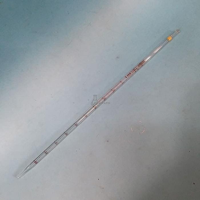 Pipet Ukur Kaca 1 ml, Skala Presisi untuk Laboratorium