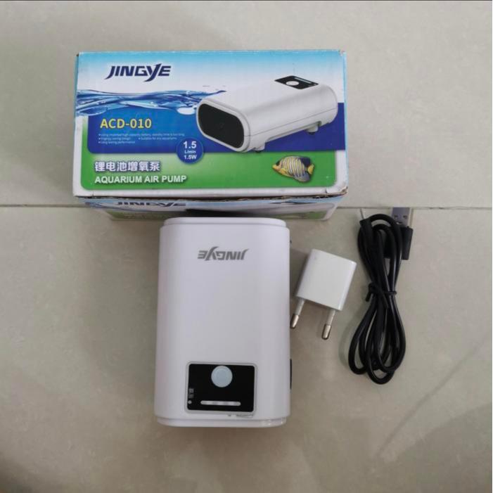 Mesin Aerator AC/DC Aquarium ACD-010 JINGYE Pompa Udara 1 Lubang