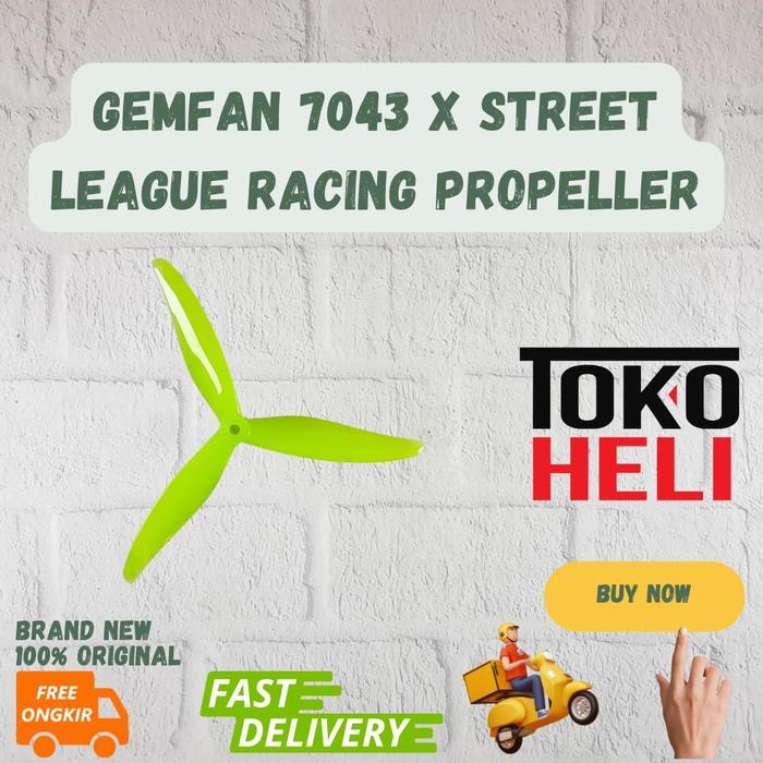 Baling-Baling Drone 7 Inci Pitch 4.3 Inci Tiga Bilah Warna Neon Kuning untuk Balap FPV, Bahan PC