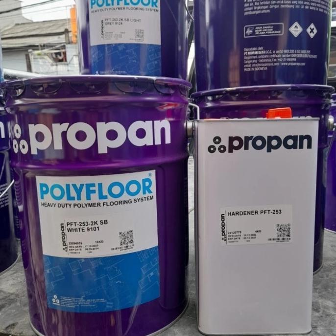 Propan Polyfloor PFT 253 2K SB WHITE Cat Epoxy Lantai 20kg Set