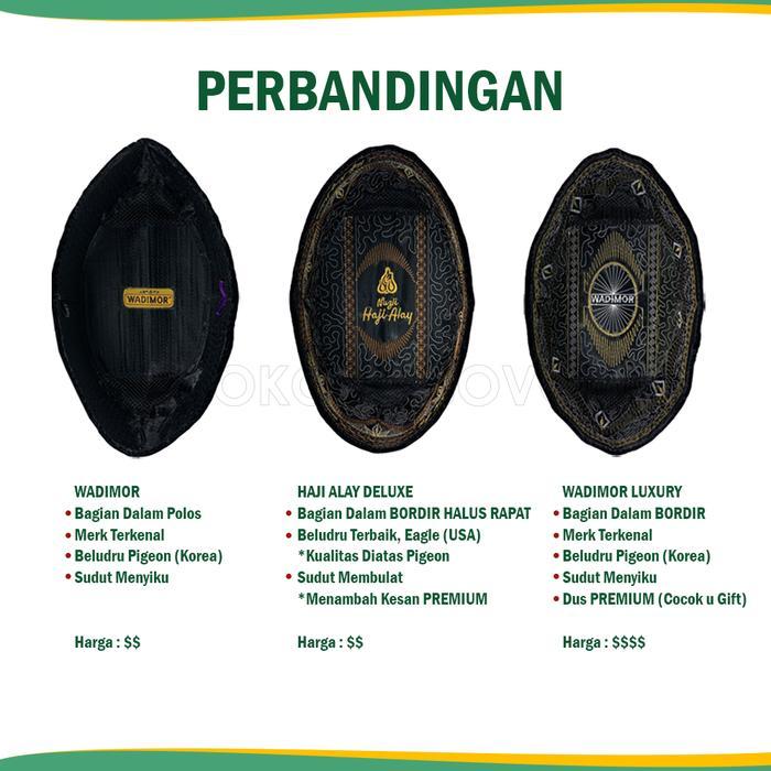 Promo Songko Premium Haji Alay Deluxe Ac Tinggi 7 8 9 10 Cm Peci Hitam Sholat Bludru Ukuran Anak