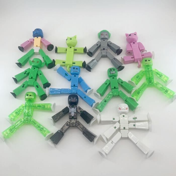 HOT SALE 4PCS NEWEST STIKBOT SUCKER JOINT PUPPET ACTION FIGURE FILMING ANIMATION TOYS TRIPOD