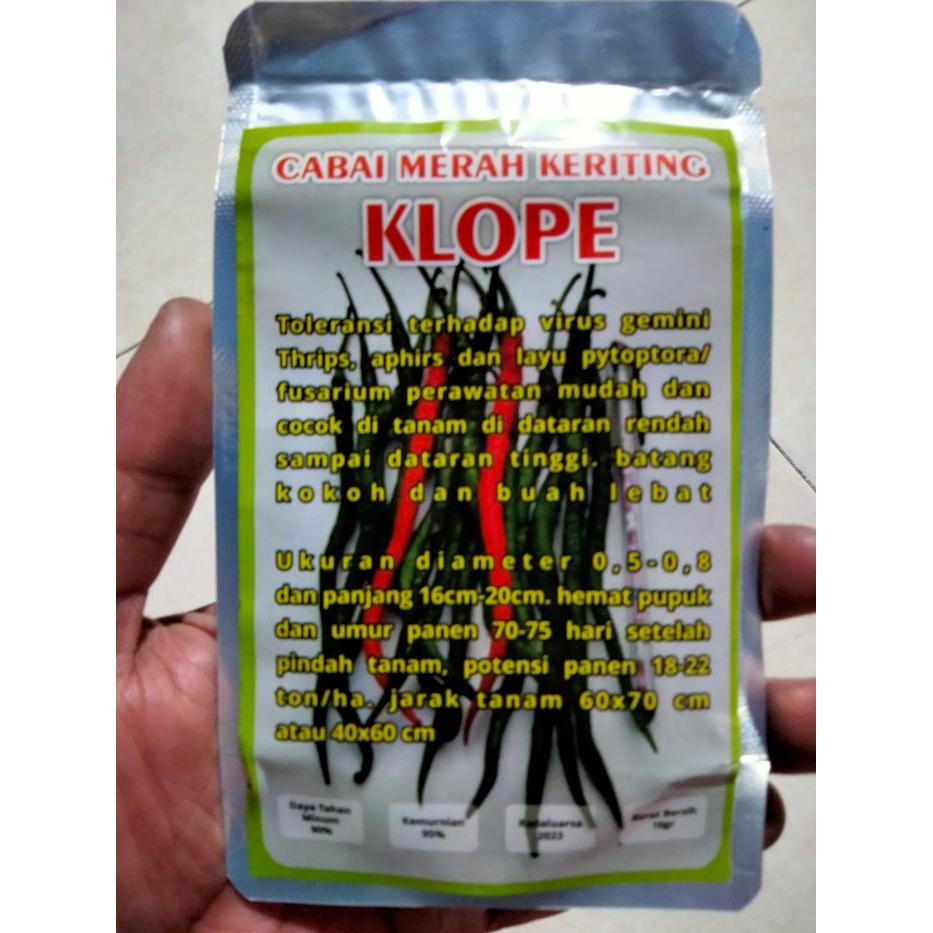 Merayakansenja Benih Cabe Merah Keriting Klope 10 Gram Lokal Aceh - Cmk Klope - Bibit Cabe Cabai