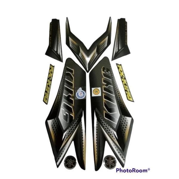 STIKER STRIPING ORI YAMAHA RX KING HITAM 2008 STIKER RX KING 2008 HITAM ORI LIST BODY RX KING HITAM