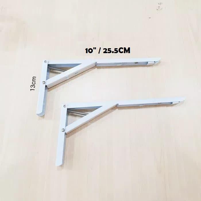 TERUJI 10" 25cm Siku Rak Meja Dinding Lipat Siku Lipat Siku Rak Dinding