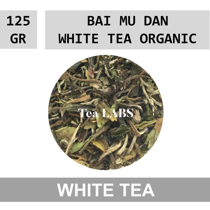 (PROMO) WHITE TEA BAI MU DAN ORGANIK / TEH PUTIH PREMIUM KILOAN 125 GRAM