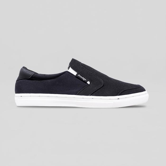 Prodigo * Sepatu Pria Slip On Gayo Hitam Putih Sepatu Sneakers Casual Terbaru