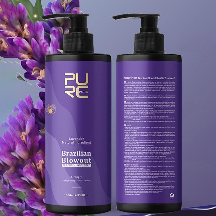 PURC Keratin Hair Treatment 1000ml Pelurus Rambut Keratin Lavender Keratin Pelurus Rambut Permanen