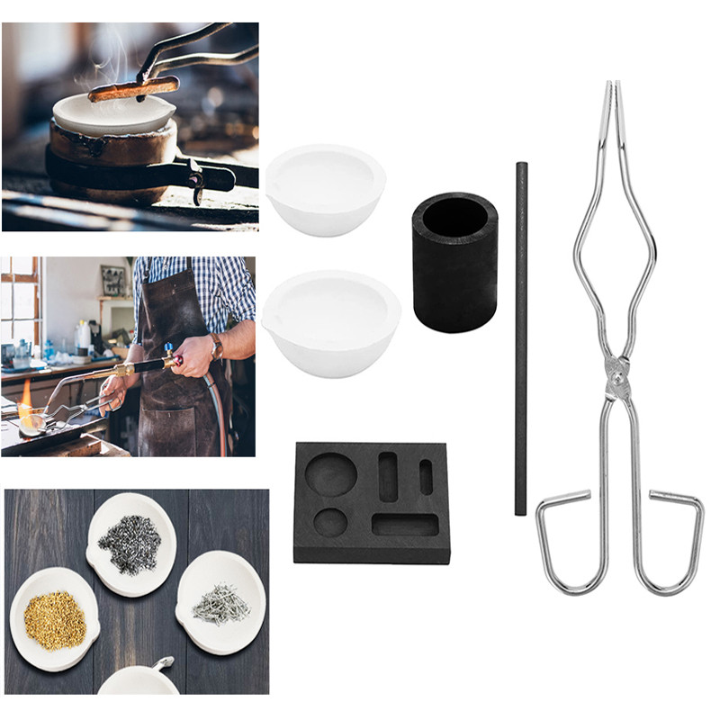 Graphite Torch Melting Casting Kit, Graphite Crucible, Graphite Rod,
