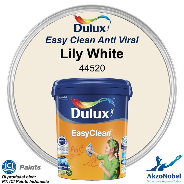 Cat Dulux Easy Clean 2.5 Lt - Lily White 44520 #Gratisongkir