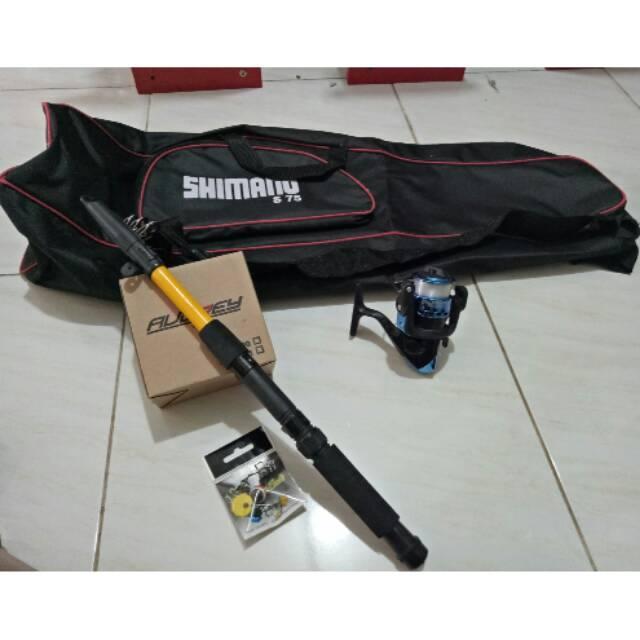 NEWSS SET PANCING ANTENA TELESKOPIK 150 LENGKAP FREE TAS PANCING SHIMANO BAHAN D600 JORAN REEL