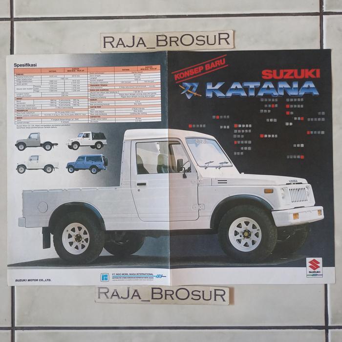 Poster brosur katalog leaflet jadul lawas Suzuki Katana 1986