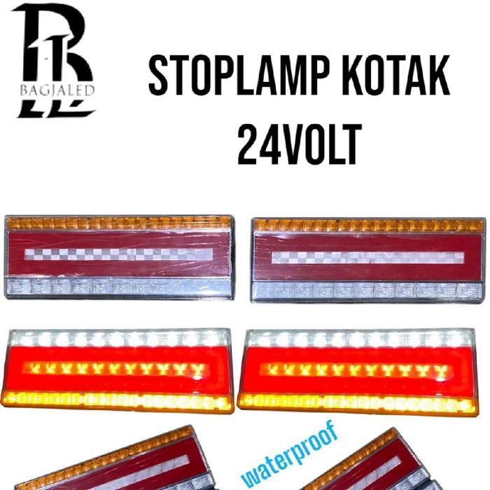Lampu rem truk stoplamp 24volt kotak 41x15 Car