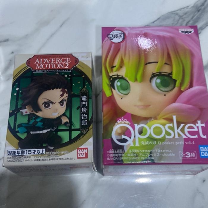 HOT SALE FIGURE PAJANGAN DEMON SLAYER TANJIRO KAMADO MITSURI KANROJI BANDAI QPOSKET TERMURAH