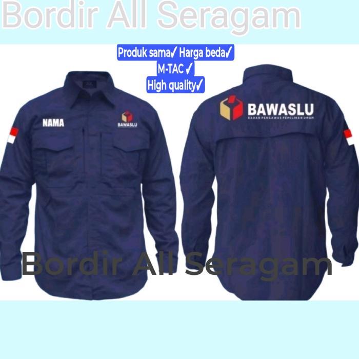 kemeja Bawaslu M-TAC tactical terbaru 2024 baju seragam bawaslu tactical seragam bordir Bawaslu