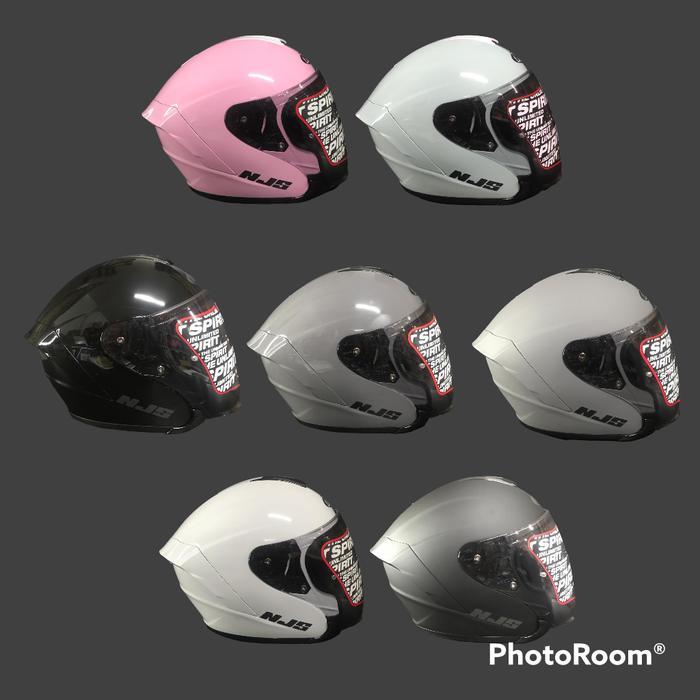 HELM NJS KAIROZ STONE GREY GLOSSY ORI NJS MOTORCYCLE