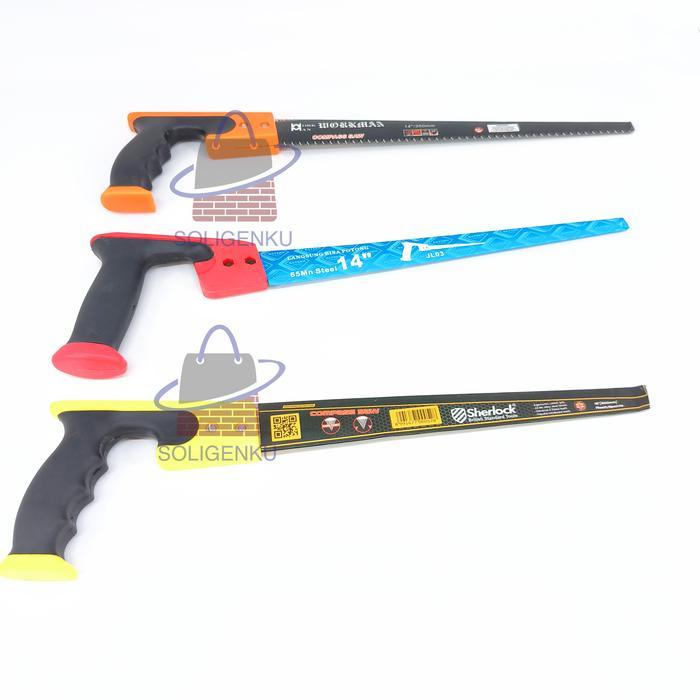 Gergaji Kayu Manual 12" 14" Gergaji Lancip Serbaguna Gergaji Triplek