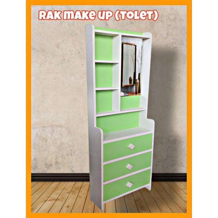 RAK MAKE UP TOLET MEJA RIAS LEMARI KOSMETIK KACA BJK BAHAN KAYU KUAT