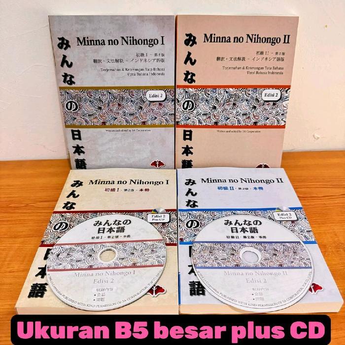 ` 4 buku minna no nihongo plus Cd (Ukuran B5)