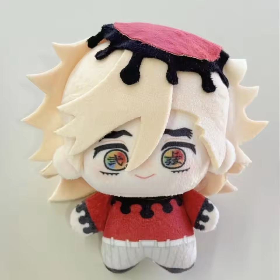 10cm Anime Douma Plush Dolls Pendant Mini Soft Kokushibo Stuffed Doll Keychain Douma Plusie Toys Fan