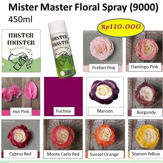 Mister Master Floral Color Spray (9000), cat bunga, spray bunga, pilok warna bunga, Design Master