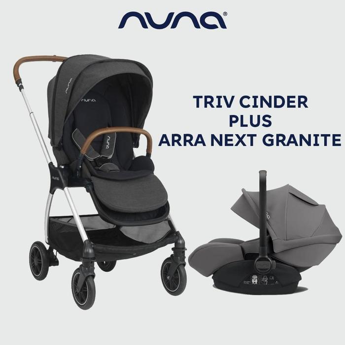Stroller Nuna Triv Cinder FREE Car Seat Nuna Arra Next Granite
