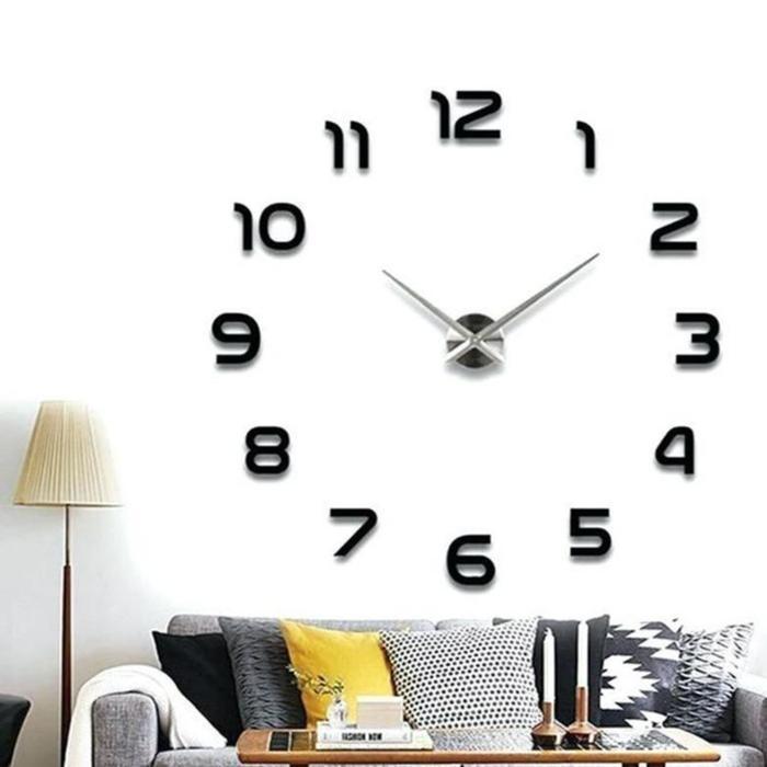 Jam Dinding 3D DIY Angka Latin Minimalis - jam Dinding 3 Dimensi Acrylic