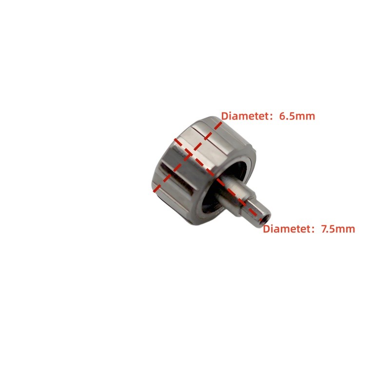 Stainless Steel Watch Crown Case Tube, Screw Type, Compatible with Omega Aqua Terra 150 Seamaster