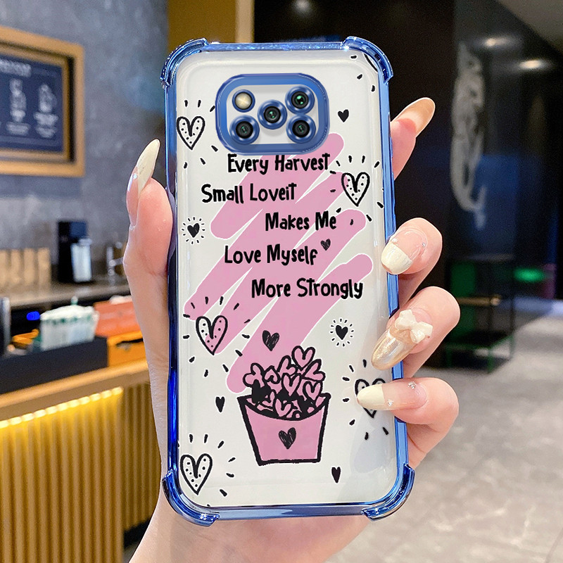 Casing Hp untuk Xiaomi POCO X3 POCO X3 NFC POCO X3 Pro Case Casing Pot Bunga Graffiti dengan Anjing 