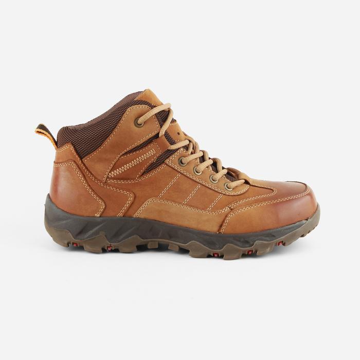 JIM JOKER PURE Sepatu Boot Pria Kulit Nubuck Warna Earthy dengan Aksen Jahitan untuk Kegiatan Outdoo