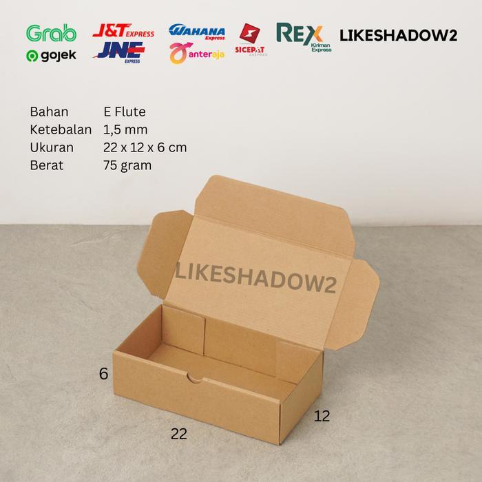 pizza box / kardus / karton / 22x12x6 cm / E flute / bahan baru