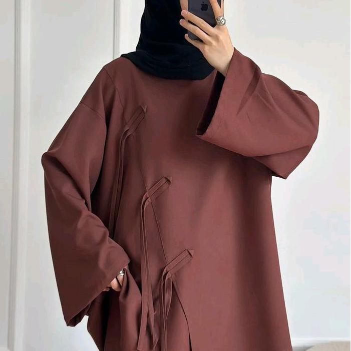 Allea Onset Baju Muslim Wanita Cheongsam Viral Bahan Anti Uv Terlaris