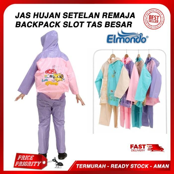 Axio Kids - Jas Hujan Remaja Stelan Setelan Elmondo Backpack Tas 606