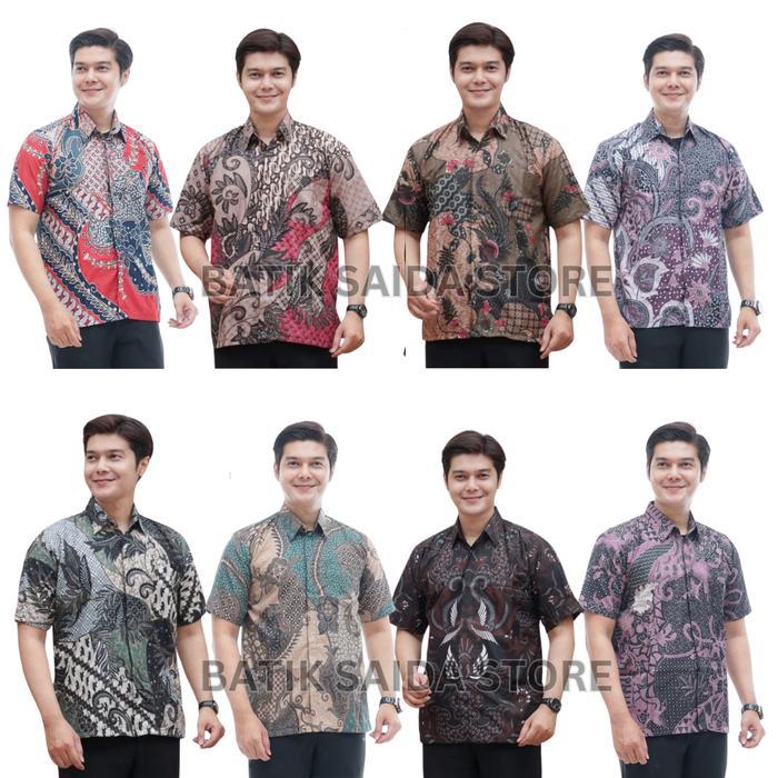 BATIK SAIDA STORE kemeja batik lengan pendek baju batik lengan pendek hem batik mewah dan keren