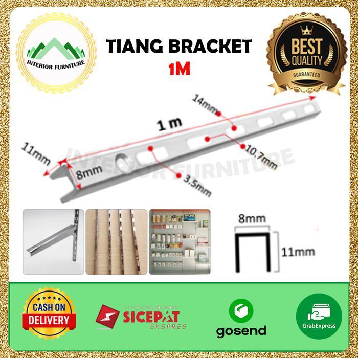 "New" Tiang Braket 1 M - 1.5 M / Penyangga Rak dan Display / Tiang Braket Kayu & Kaca
