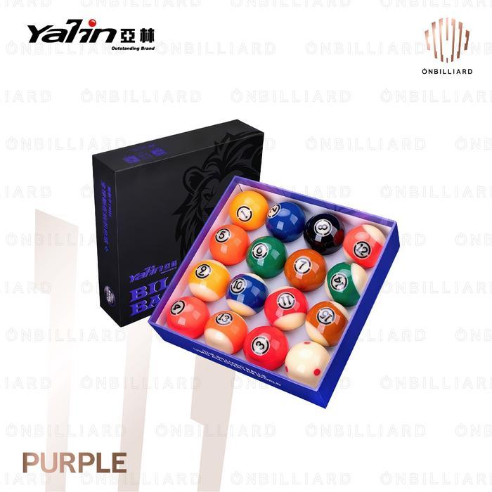 YALIN Billiard Ball Set 57.2mm Black White Bola Billiard Meja 7 8 9 ft Feet 2 1/4" 57,2mm Biliar